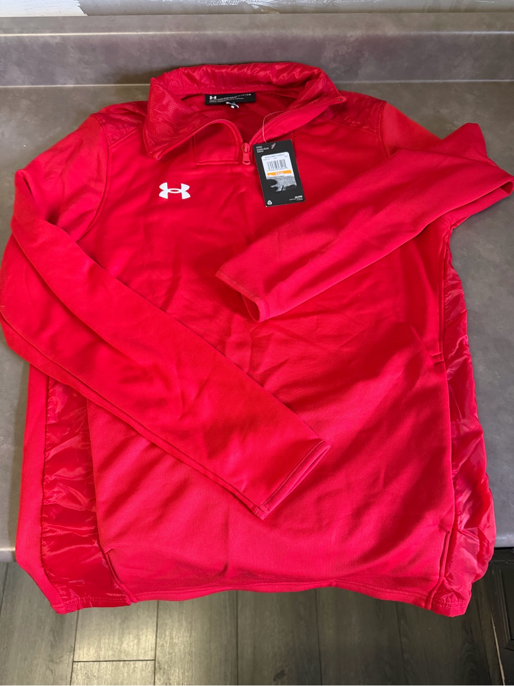Under Armour Bright Red 1/4 Zip Command Training Pullover